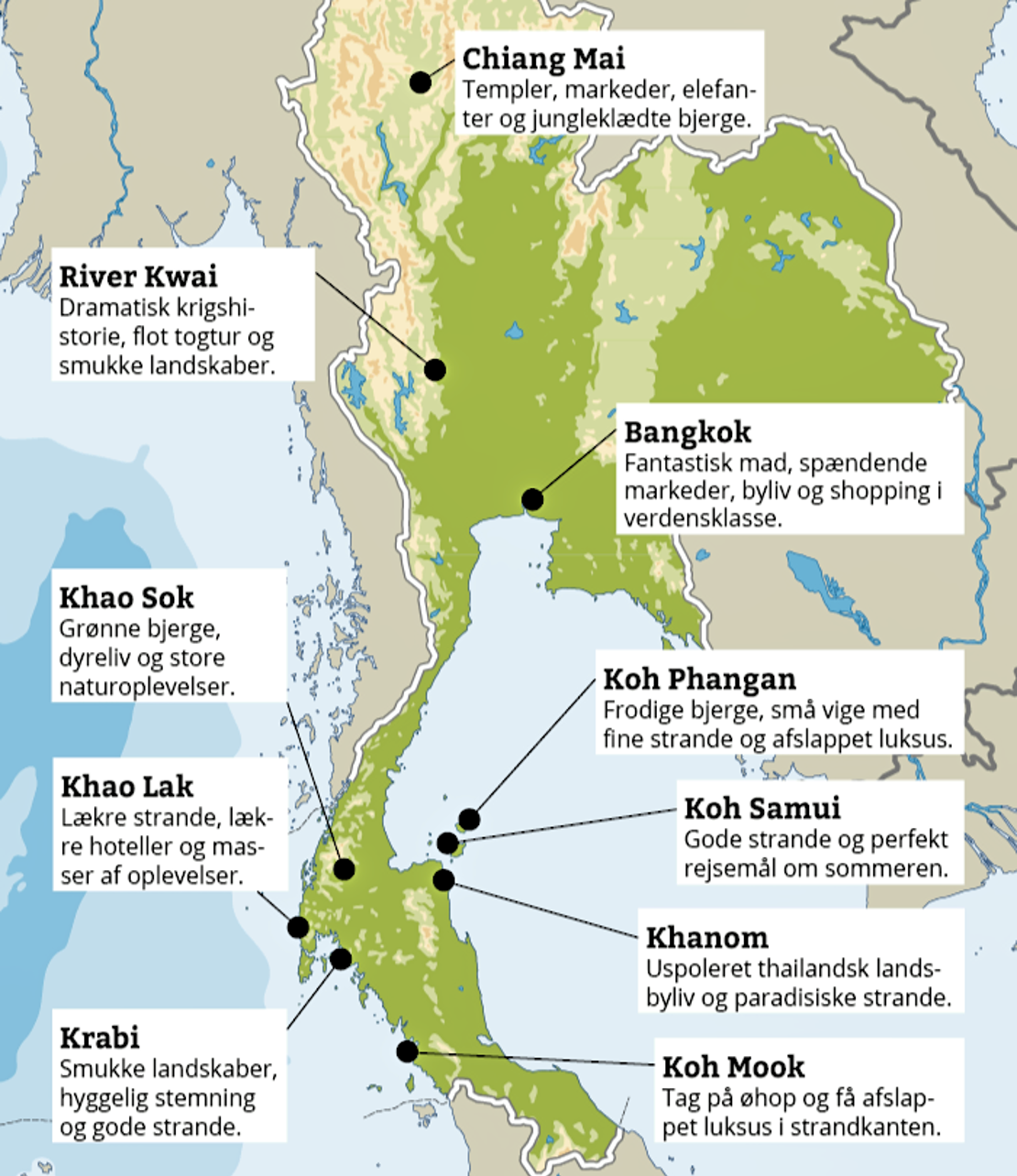 Kort Over Bangkok Med SevæRdigheder Thailand kort med seværdigheder   Check Point Travel Kort Over Bangkok Med SevæRdigheder